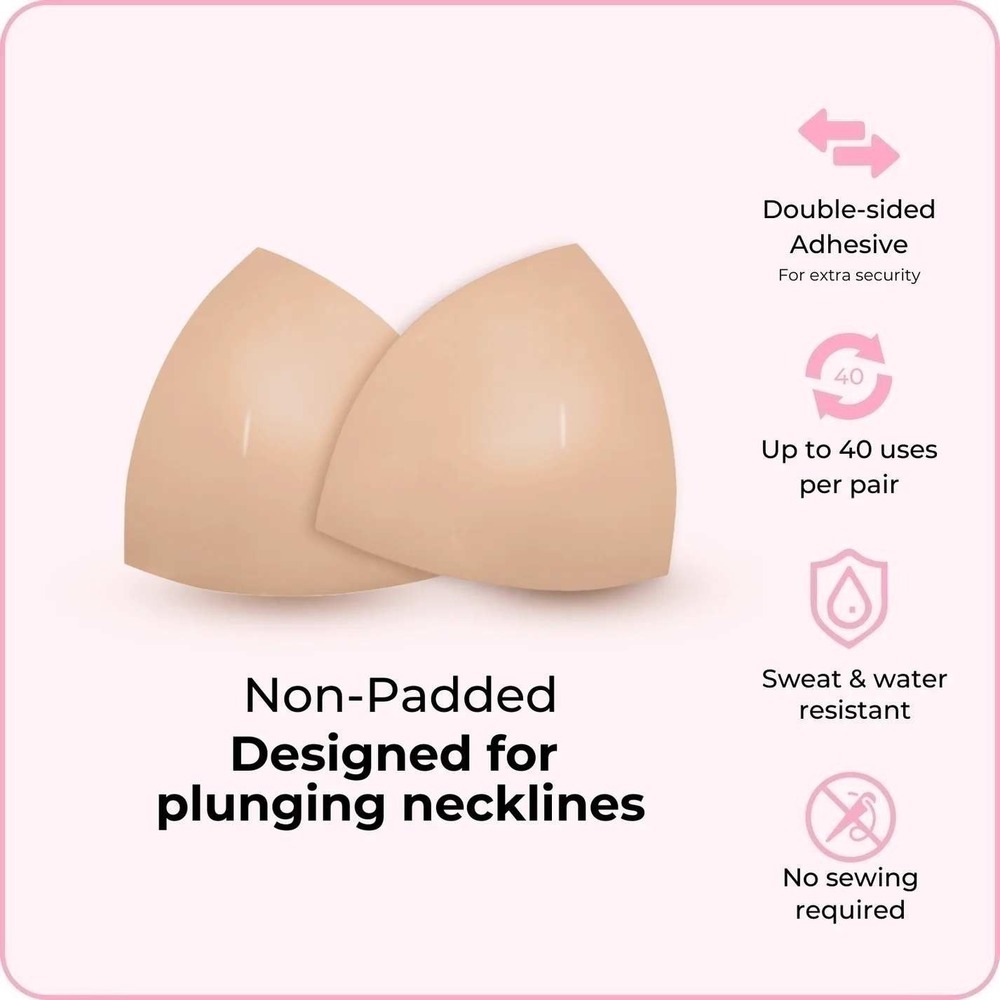 BOOMBA Invisible Lift Inserts Beige 2XL Double Sided Adhesive Bra Pads NEW Open - Picture 6 of 6